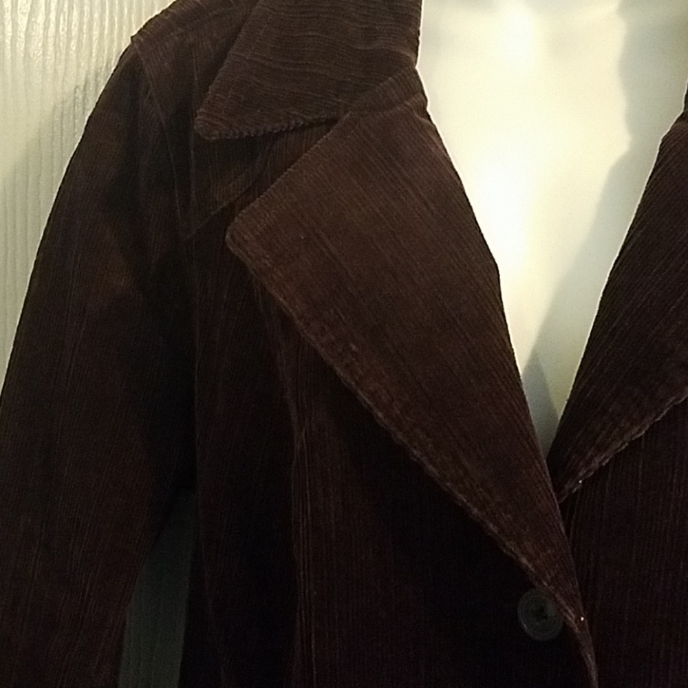 Sonoma  COURDUROY  Maroon jacket PLUS size 1X - Picture 3 of 6